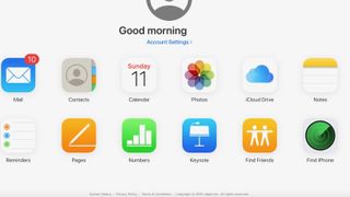 iCloud'un kontrol paneli