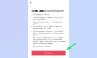 Bir TikTok hesabı nasıl silinir: Adım 5