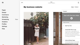 Squarespace'in web sitesi oluşturucusundaki sayfa içi asistanı