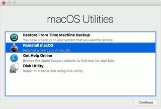 macOS yeniden yükleme