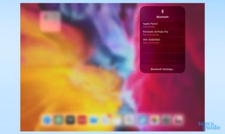 Denetim Merkezi'ndeki iPadOS Bluetooth menüsü