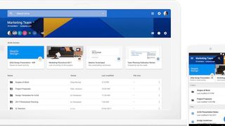 Google Drive bir tablette ve bir akıllı telefonda gösterildi