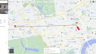 Google Maps kullanarak Londra'da iki nokta arasındaki mesafeyi ölçme