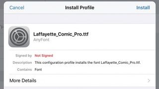 AnyFont ile iOS'ta yeni yazı tipleri nasıl yüklenir