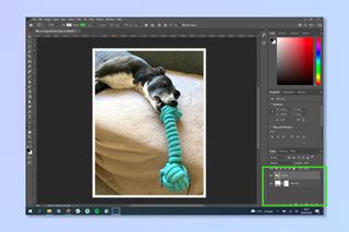 Adobe Photoshop'ta nasıl kenarlık ekleneceğini gösteren bir ekran görüntüsü