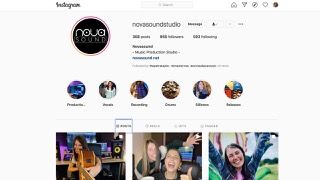 Instagram'da müzik mekanının sayfası