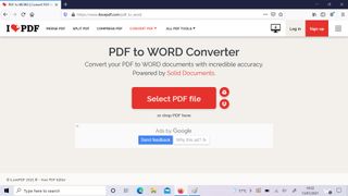 PDF'yi Word'e dönüştürme adım 2: PDF Dosyalarını Seç'e tıklayın ve dönüştürülecek PDF'nizi seçin