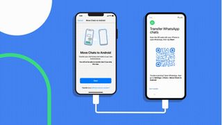 WhatsApp verilerinin iPhone'dan Android'e nasıl aktarılacağını gösteren grafik