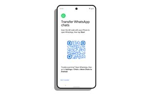 Android'de bir WhatsApp QR kodunun görüntüsü