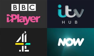 BBC iPlayer, ITV Hub, All 4 ve Now logoları döşendi