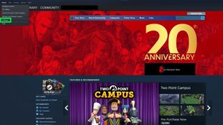 Steam'i ve kaydolmaya nereden başlayacağınızı gösteren resim.