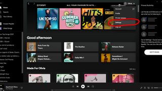 spotify masaüstü uygulamasının ekran görüntüsü