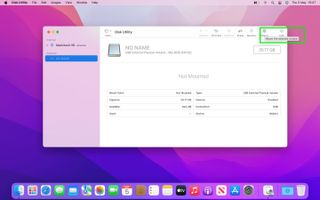 Görünmeyen bir harici sabit sürücünün nasıl düzeltileceğini gösteren macOS disk yardımcı programı