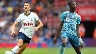 Ivan Perisic ve Armel Bella-Kotchap'in Tottenham-Southampton maçındaki birleşik görüntüsü