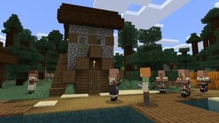 Minecraft hileleri: Alex köylülerle takılıyor