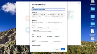 Mac'te Zoom toplantısı planlama