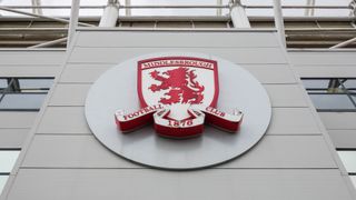 Riverside Stadyumu'nda Middlesbrough FC logosu