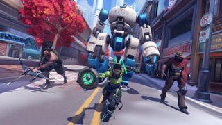 Overwatch 2 beta kaydı: Hanzo, Lucio ve Cassidy, Push'ta robota eşlik ediyor