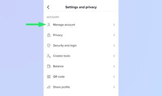 Bir TikTok hesabı nasıl silinir: 3. Adım