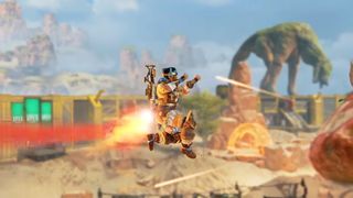 Apex Legends 14. sezon - Vantage, sıçramak için bir roket paketi kullanıyor