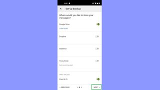 Android'de metin mesajları nasıl yedeklenir ve geri yüklenir 4. adım: Yedeklemenizi nerede saklayacağınızı seçin