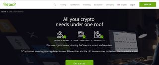 eToro web sitesinin ekran görüntüsü