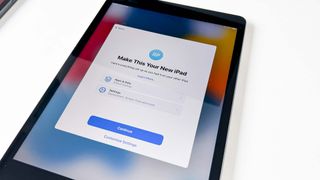 Kullanıcıdan hangi verilerin aktarılacağını onaylamasını isteyen bir iPad