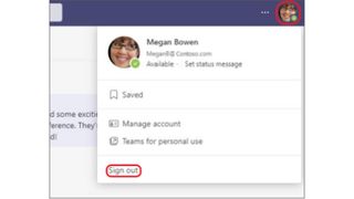 Microsoft Teams Oturumu Kapat