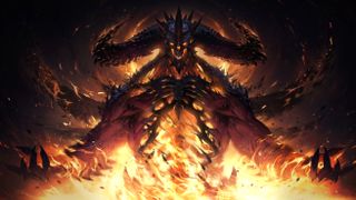 Bir alev çukurunun üzerinde Diablo - Diablo Immortal denetleyici desteği