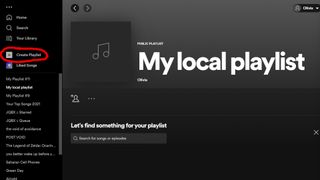 spotify masaüstü uygulamasının ekran görüntüsü