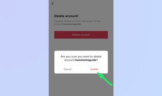 Bir TikTok hesabı nasıl silinir: 8. Adım