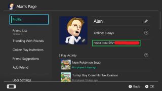 Nintendo Switch'te nasıl arkadaş eklenir - kod basamakları