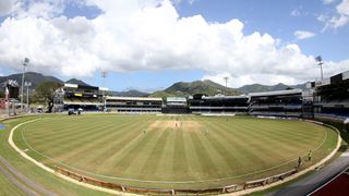 Port of Spain, Trinidad'daki Queen's Park Oval'deki ODI kriketinin genel görünümü