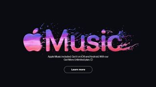 Verizon'da ücretsiz deneme için Apple Music logosu