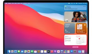 macOS 12 Monterey'de bir kenar çubuğundaki widget'lar