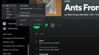 spotify masaüstü uygulamasının ekran görüntüsü