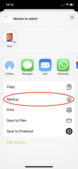 Apple Notes'u iPhone'da PDF'ye dönüştürme