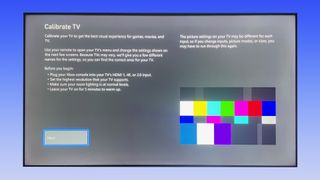 Xbox Series X'te TV'yi kalibre etme menüsünü gösteren ekran görüntüsü