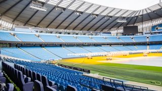 Etihad stadyumunun görünümü, Manchester City'nin evi