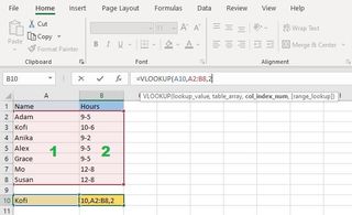 Excel'de DÜŞEYARA nasıl kullanılır 5. adım: Formül çubuğuna bir virgül ve ardından verileri bulmak istediğiniz sütunun numarasını yazın. Örneğin, vurgulanan ikinci sütuna bakmak istiyorsanız "2" yazın