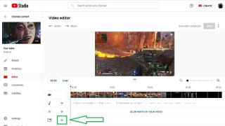 YouTube'da videolar nasıl düzenlenir: Bir bitiş ekranı ekleyin 1. adım: Zaman çizelgesinin bitiş ekranı bölümündeki + sembolünü tıklayın