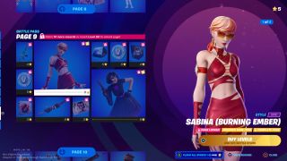 Fortnite'ta Sabina (Burning Ember) görünümü