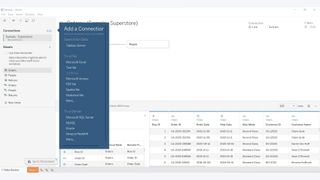 Tableau'nun çapraz veritabanı birleştirme menüsü açık olan ilişki yöneticisi