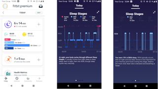 Fitbit uygulamasında gecelik uyku verileri