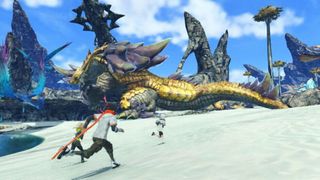 Xenoblade Chronicles 3 Expansion Pass: 2 karakter bir canavara doğru koşar