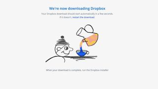 Dropbox'ın indirme sayfası