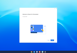 Chromebook'ta Steam kurulumu devam ediyor