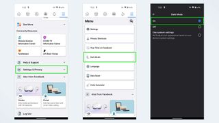 Android'de Facebook Karanlık Modu nasıl açılır