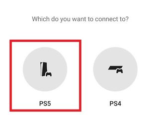 PS5'te uzaktan oynama — PS5 veya PS4'e bağlanmayı seçin