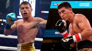 Canelo Alvarez ve Dmitry Bivol'un birleşik görüntüsü